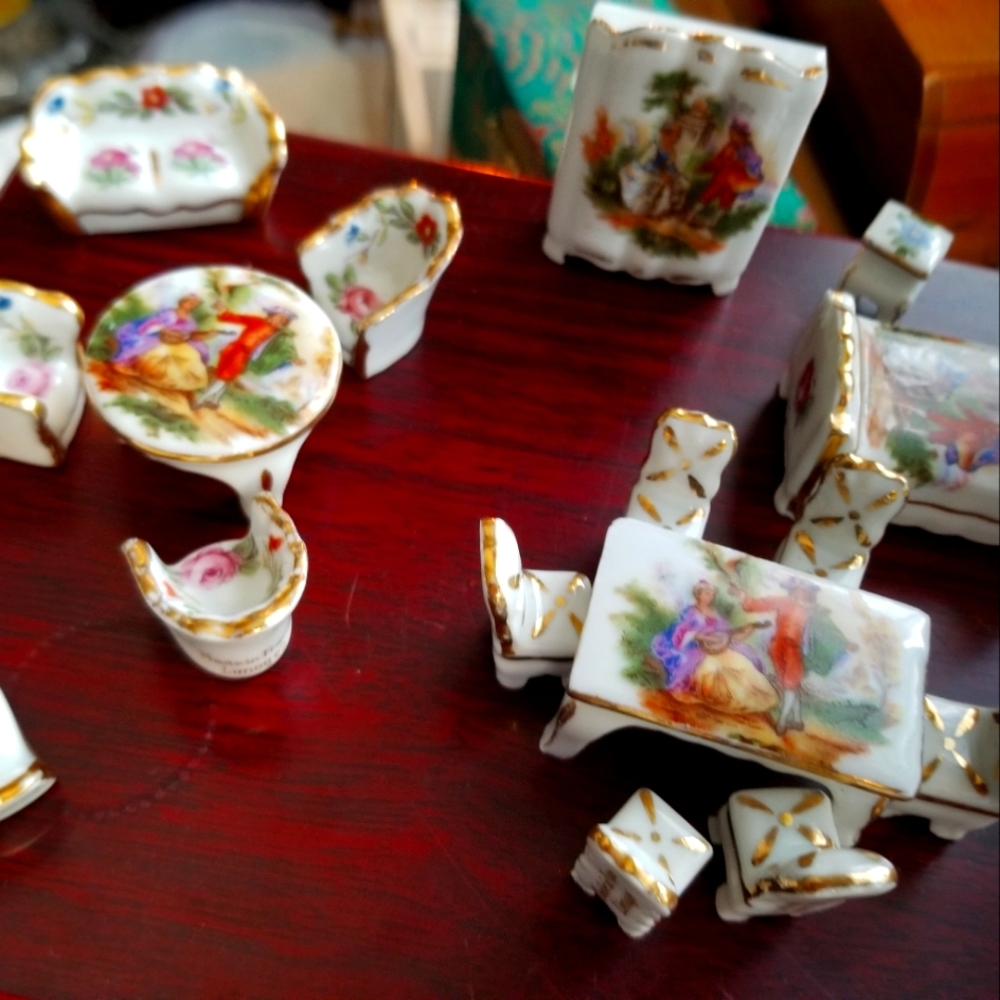 Limoge France miniature Furniture